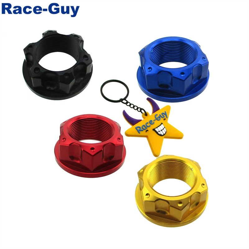 Aluminum M22 x 1mm Steering Stem Nut For Honda CRF50 XR50 KLX110 KX65 KX85 DRZ110 RM85 TTR50 TTR110 