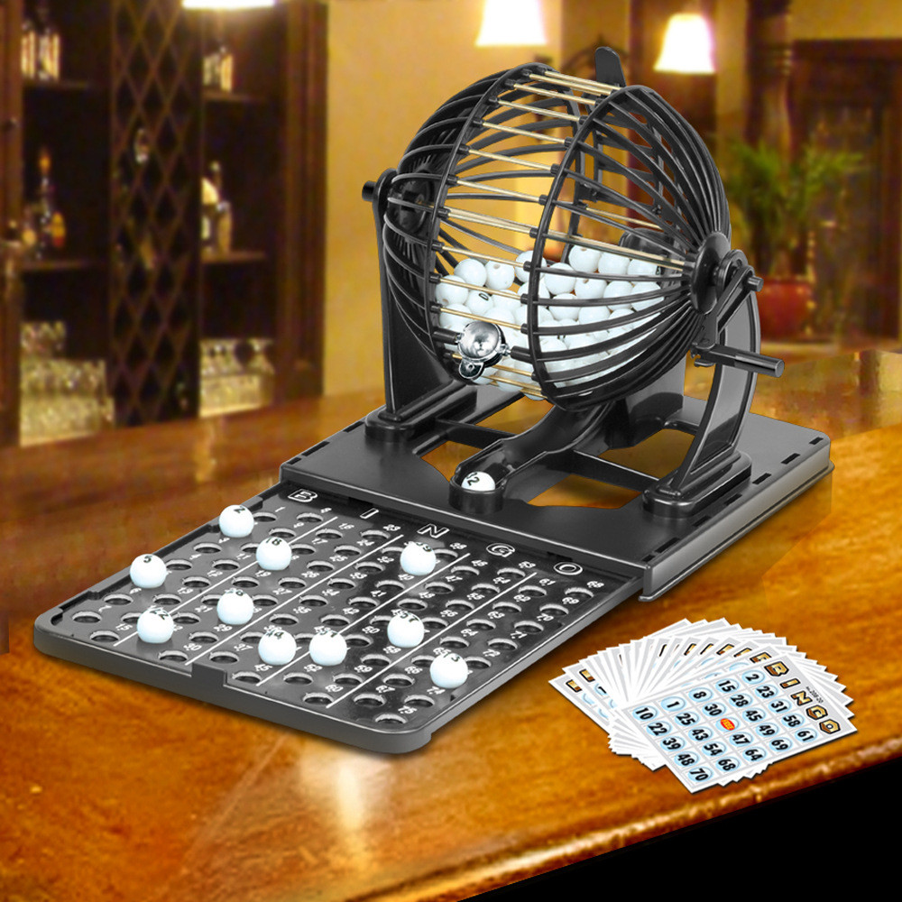 Bingo Lottery Maine Cage Lottery for Bingo Game Set Adult Family Large Party Entertainment Tabletop 