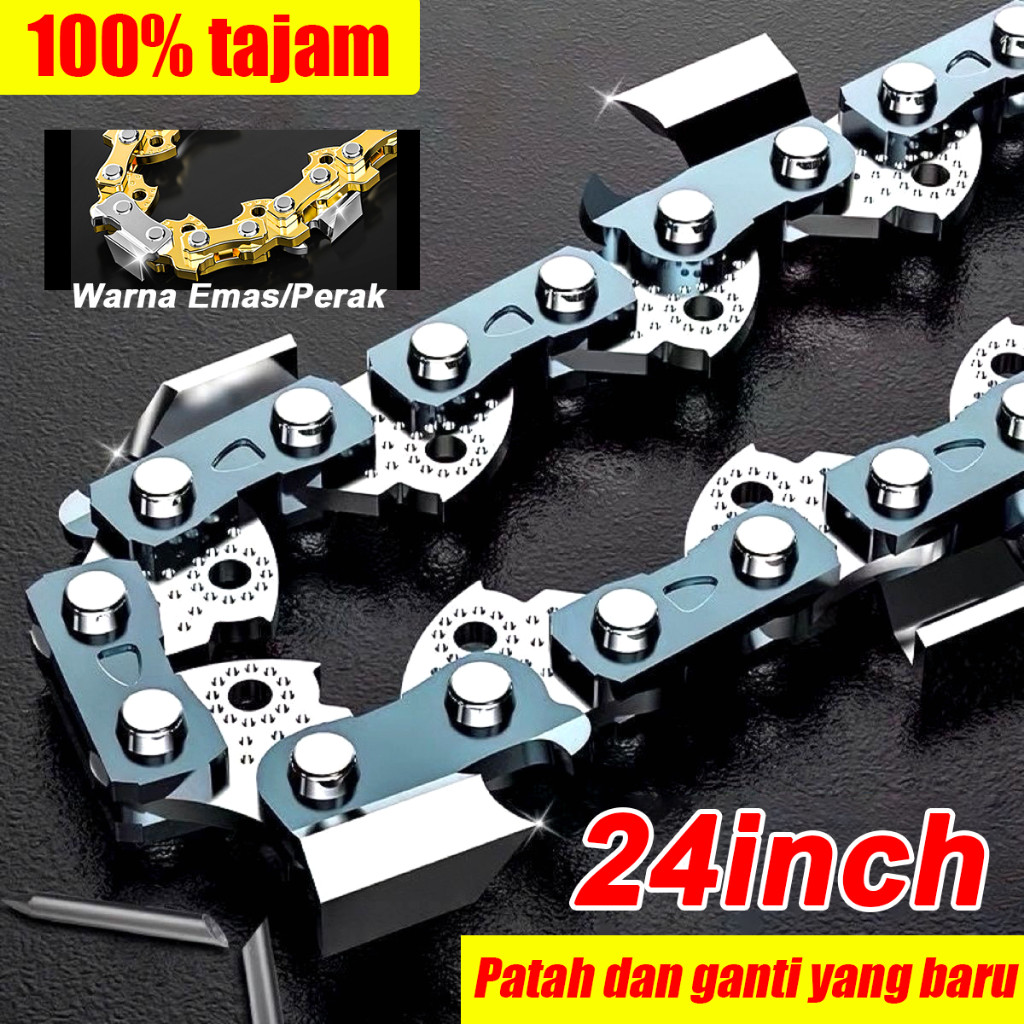 DIMSTORE Rantai chainsaw 20/22/24 inch Rantai Chain Saw Rantai Belah / Potong rantai senso kecil RAN