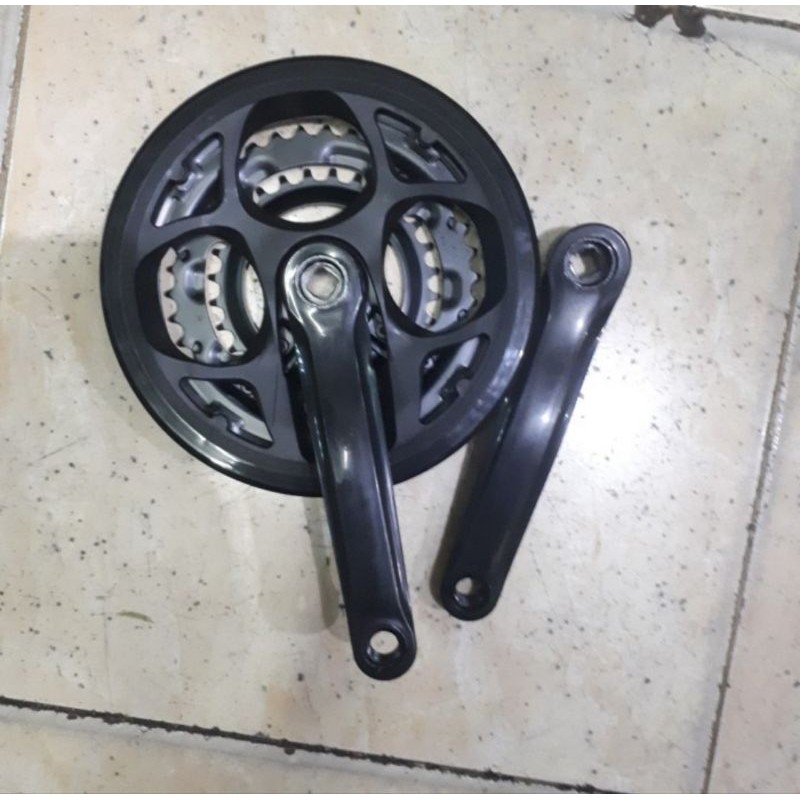 gir crankset crank set sepeda mtb TURANZA 3 susun speed 48T 38T 28T triple federal jadul