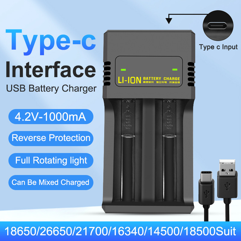18650 Battery Charger 1 2 Slots Dual For 18650 4.2V Rechargeable Lithium Battery Charger Adapter For
