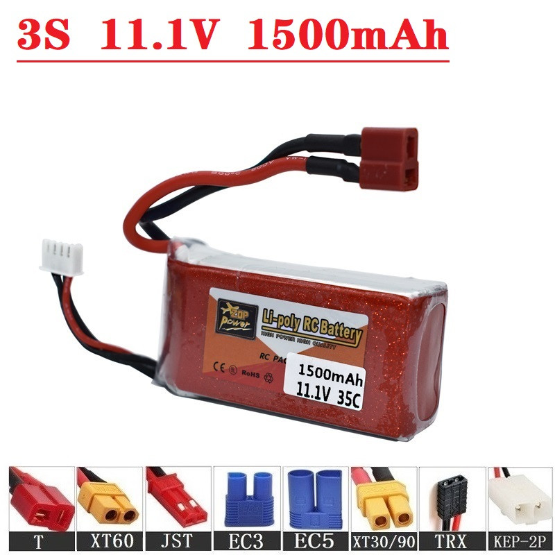 ZOP Power 11.1V 1500mAh Lipo Battery For RC Helicopter Toys Car Boats Drone Parts 3s battery 11.1v R