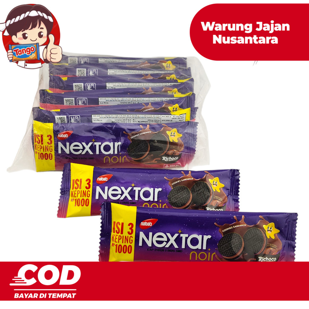 Nextar Noir Renceng - Netto 10 bks x 28.5 gr