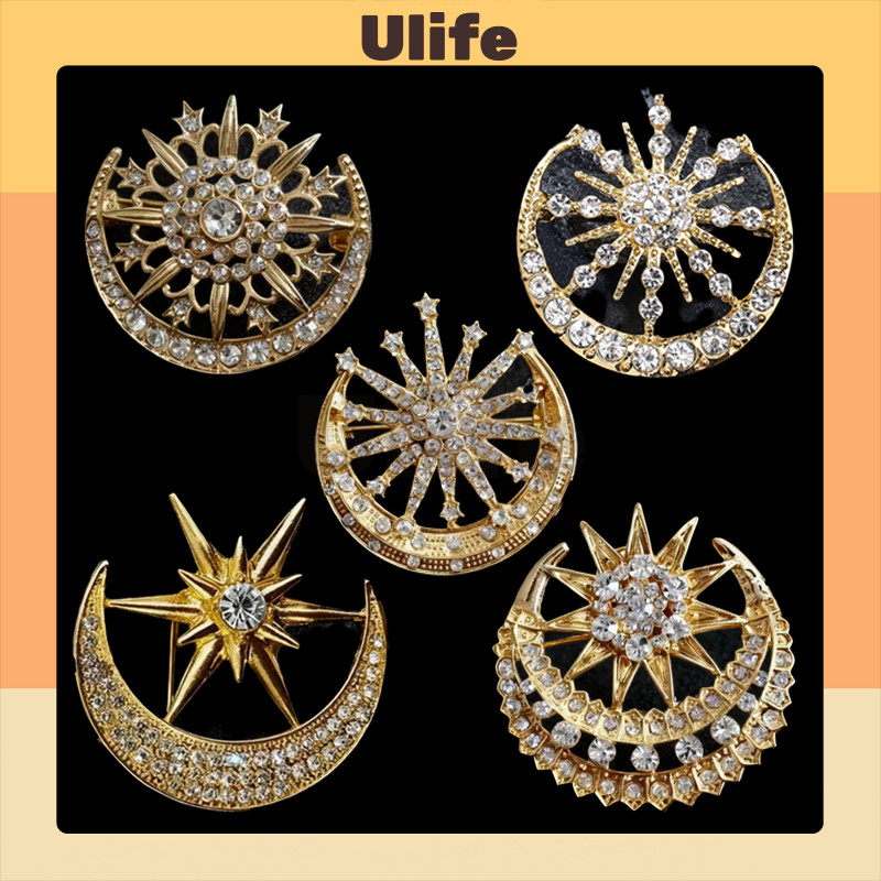 Bros Bulan Bintang Tanjak Bulan Sabit Bros Hijabers Aksesoris Kerudung Premium Bros Mewah