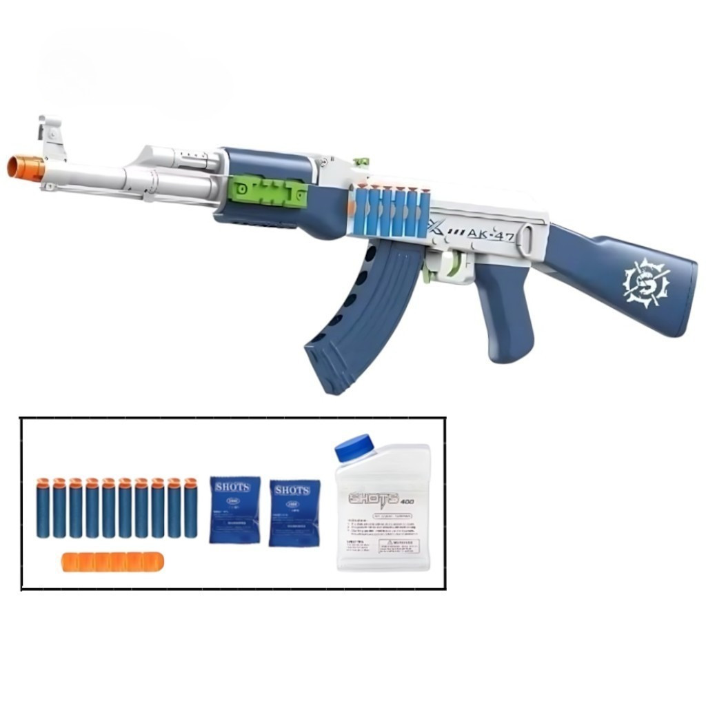 Mainan Anak 502-13 SOFT GUN BATTLE AK-47 Mainan Tembakan Busa Manual Edukasi Anak Seru