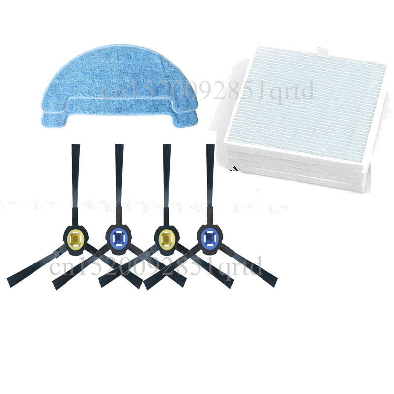 Side Brush HEPA Filter Mop Cloth for AMIBOT Animal XL H2O Connect Ilife V8S V80 V8c/V85/V8e/V8 Plus 