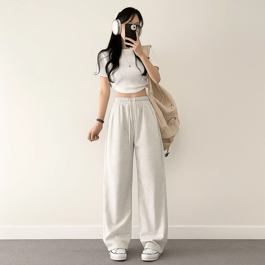 Celana Baggy pants Pria Wanita loosepants casual style korea