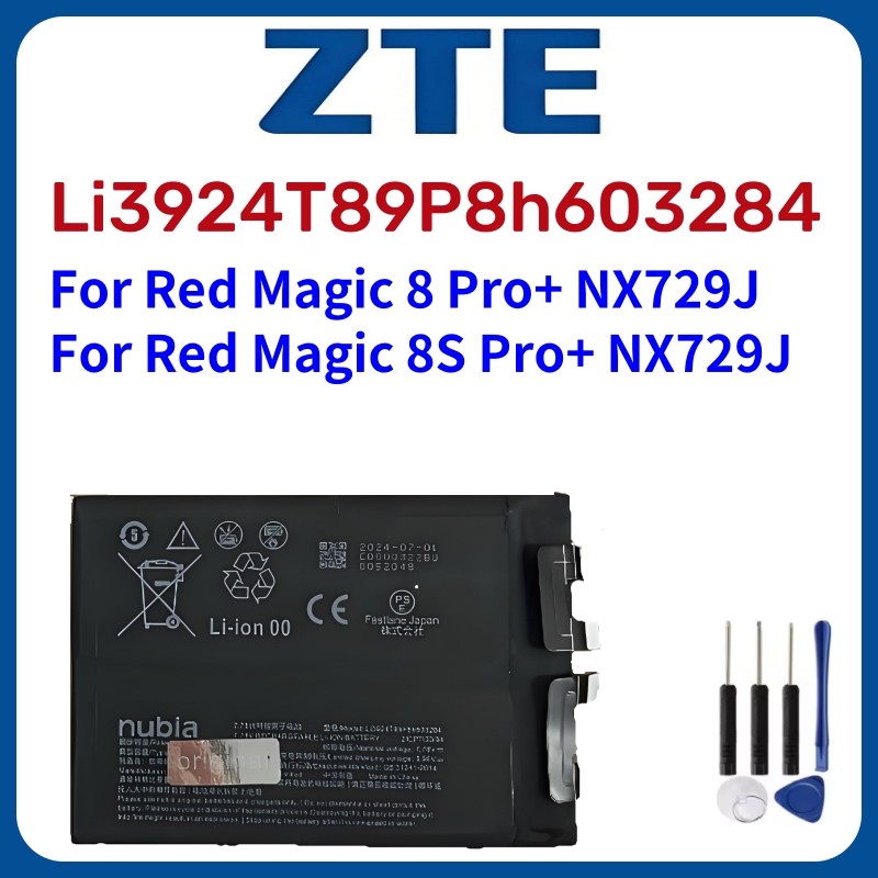 Original Battery Nubia NX729J Red magic 8 Pro Plus Li3924T89P8h603284 Battery For NX729JS,RedMagic 8