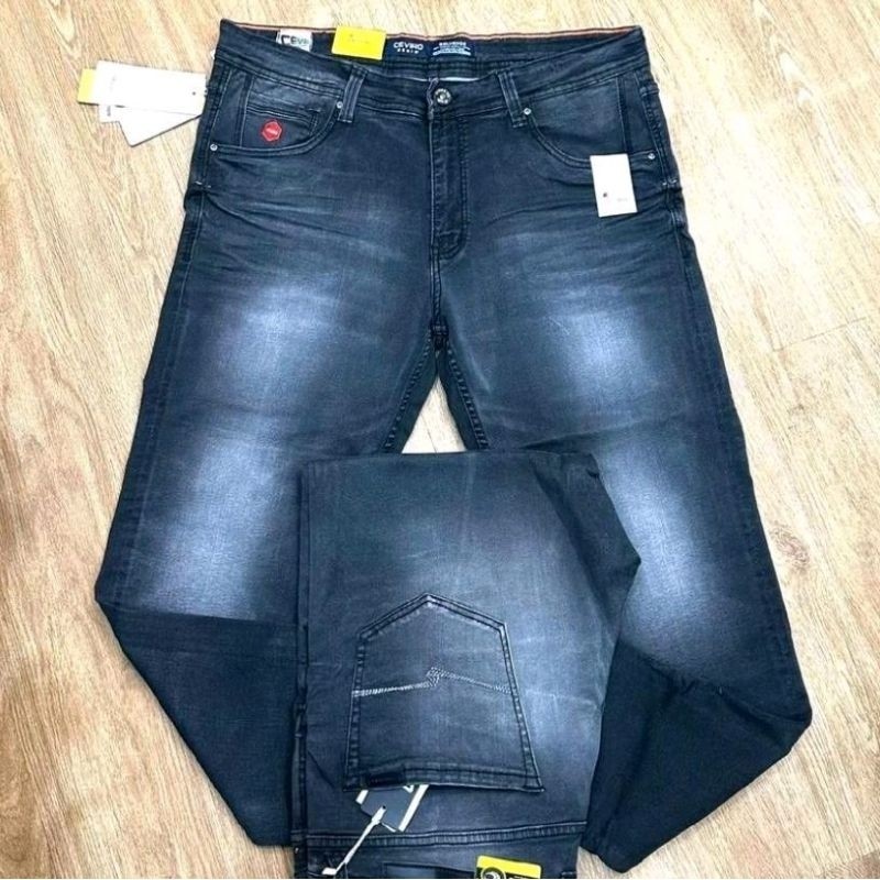 [PROMO] CEVIRO Celana Jeans karet Ceviro Original   /celana panjang slimfit pria nyaman Nyaman & Ber