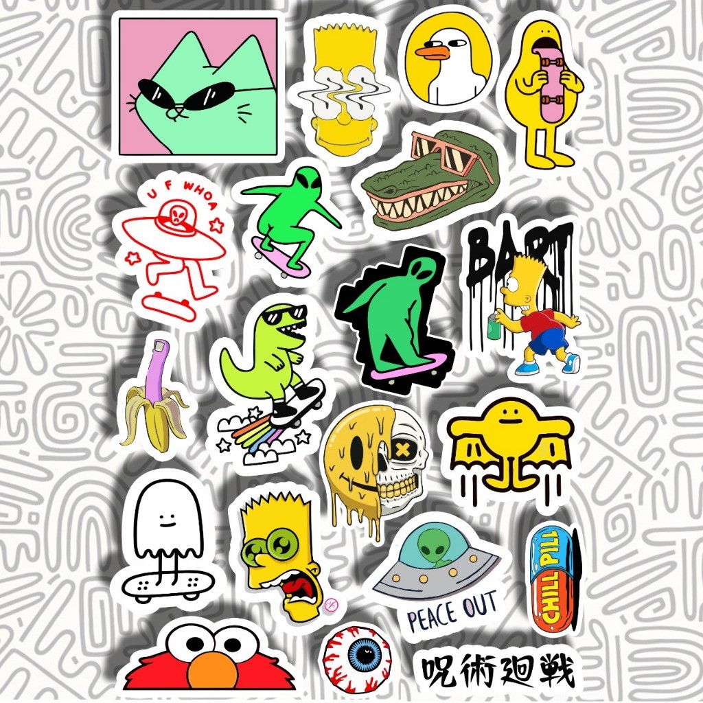 Ssticker Aaesthetic Case HP Laptop Helm || Sticker Simpsons Hype Beast