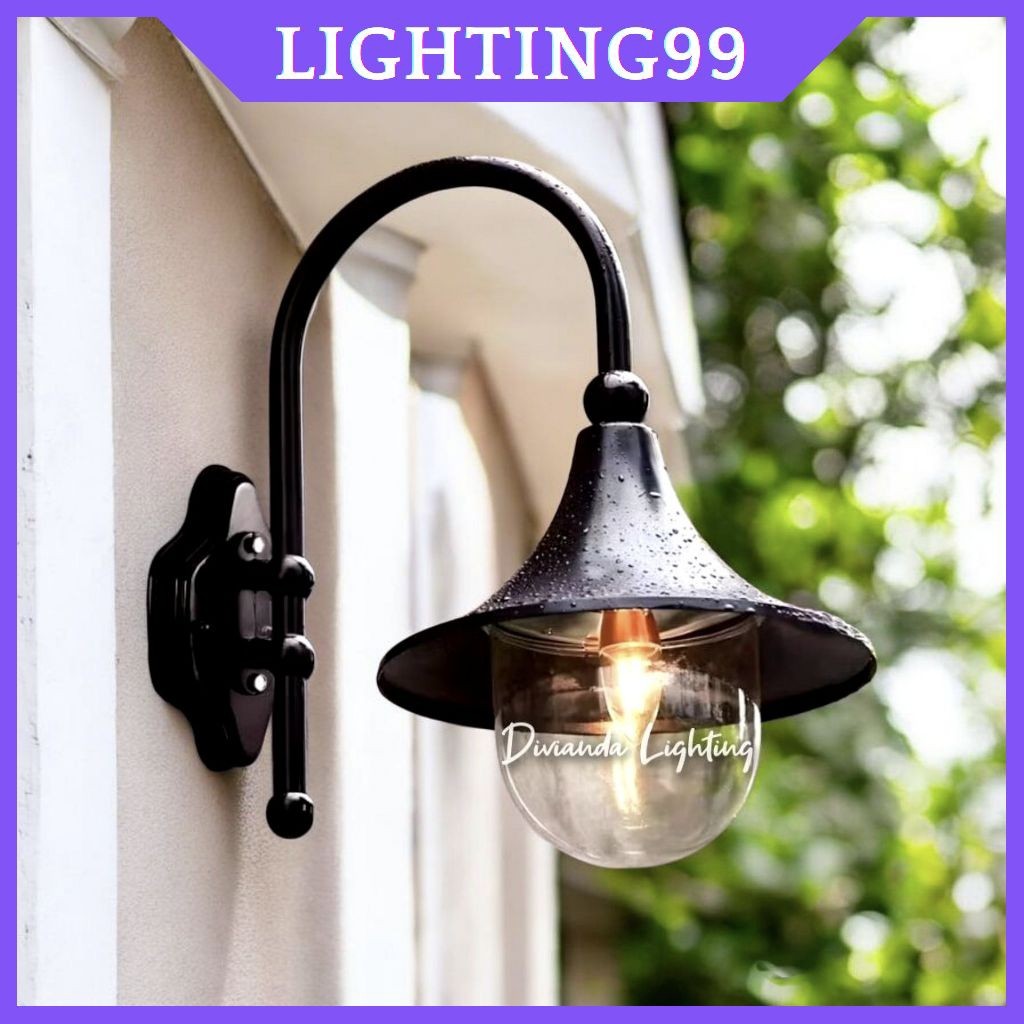 Lampu Dinding Outdoor Waterproof Taman Classic Model Topi 1038-QMurah