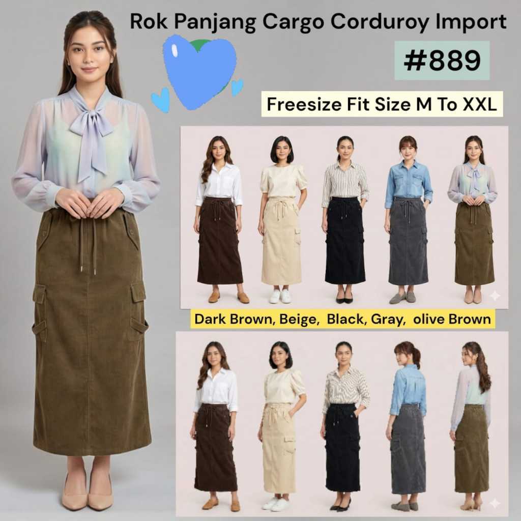 (BISA COD ) rok panjang bahan codoray - rok panjang model korea - rak panjang cewe pinggang karet