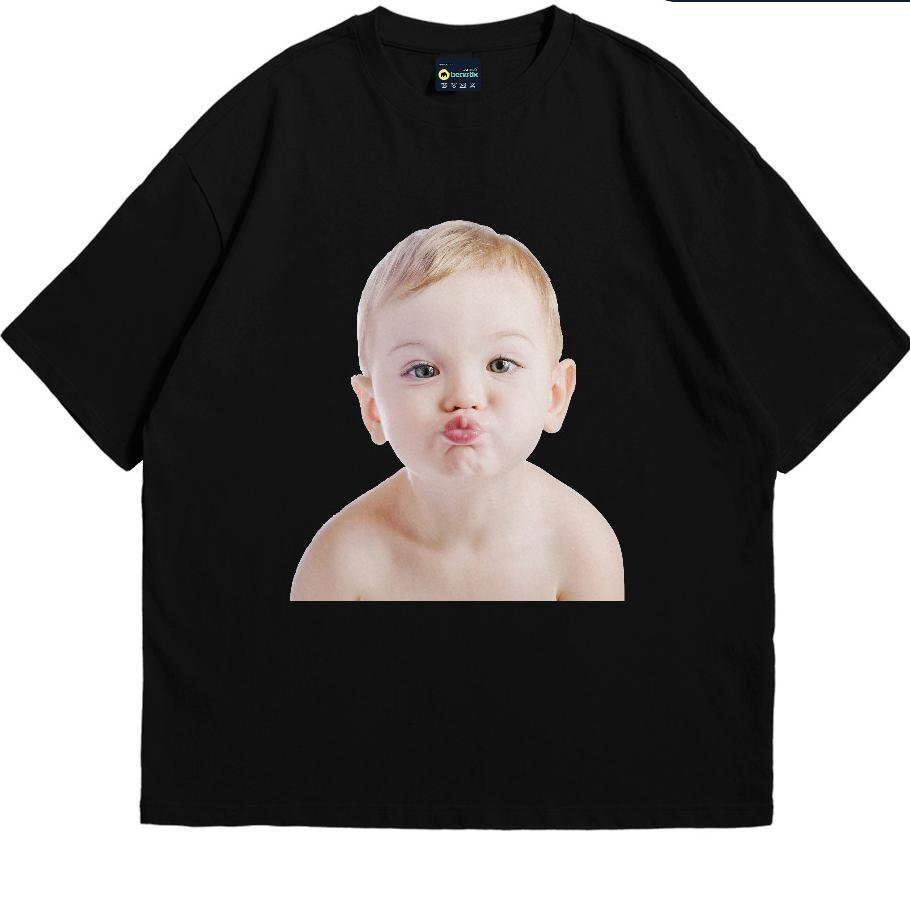 kaos Baby Face  bahan cotton combed SHINZO - Kaos Oversize Baby Face - Tshirt Baby Kiss - Baju Stree