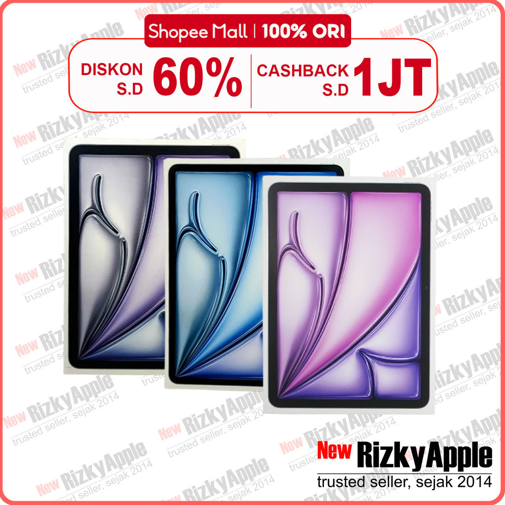 Apple iPad Air Gen 8 M4 Chip 2026 11" 1TB 512GB 256GB 128GB Space Grey Blue Purple Starlight Garansi