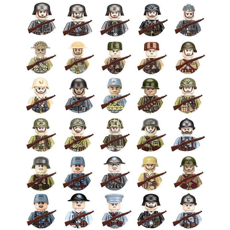 24 UNICEF/Plot WW2 Military Figures WW2 Military Buig Blocks Military Solers Buig Blocks ildren's Ho