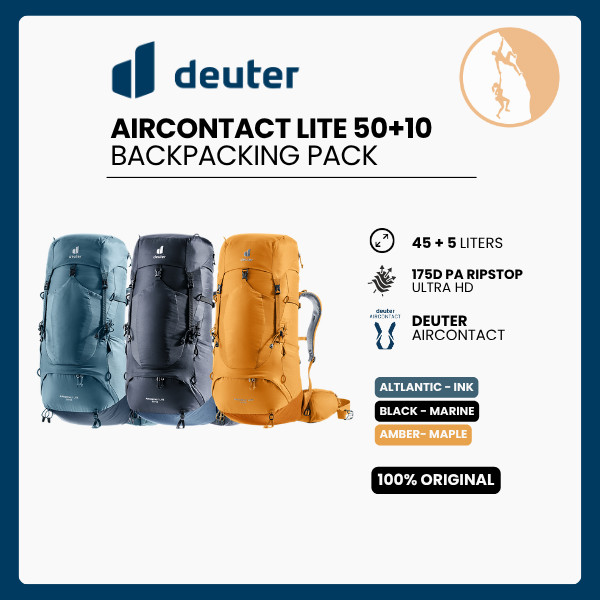Tas Gunung/Hiking Backpack - Deuter Aircontact Lite 50 + 10