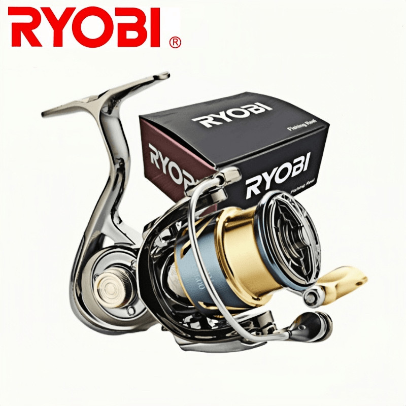 New RYOBI Fishing Reel aser Trout Spinning Reel, Drag Power 15Kg Ratio 5.5:1 Ultra Light Shallow Spo