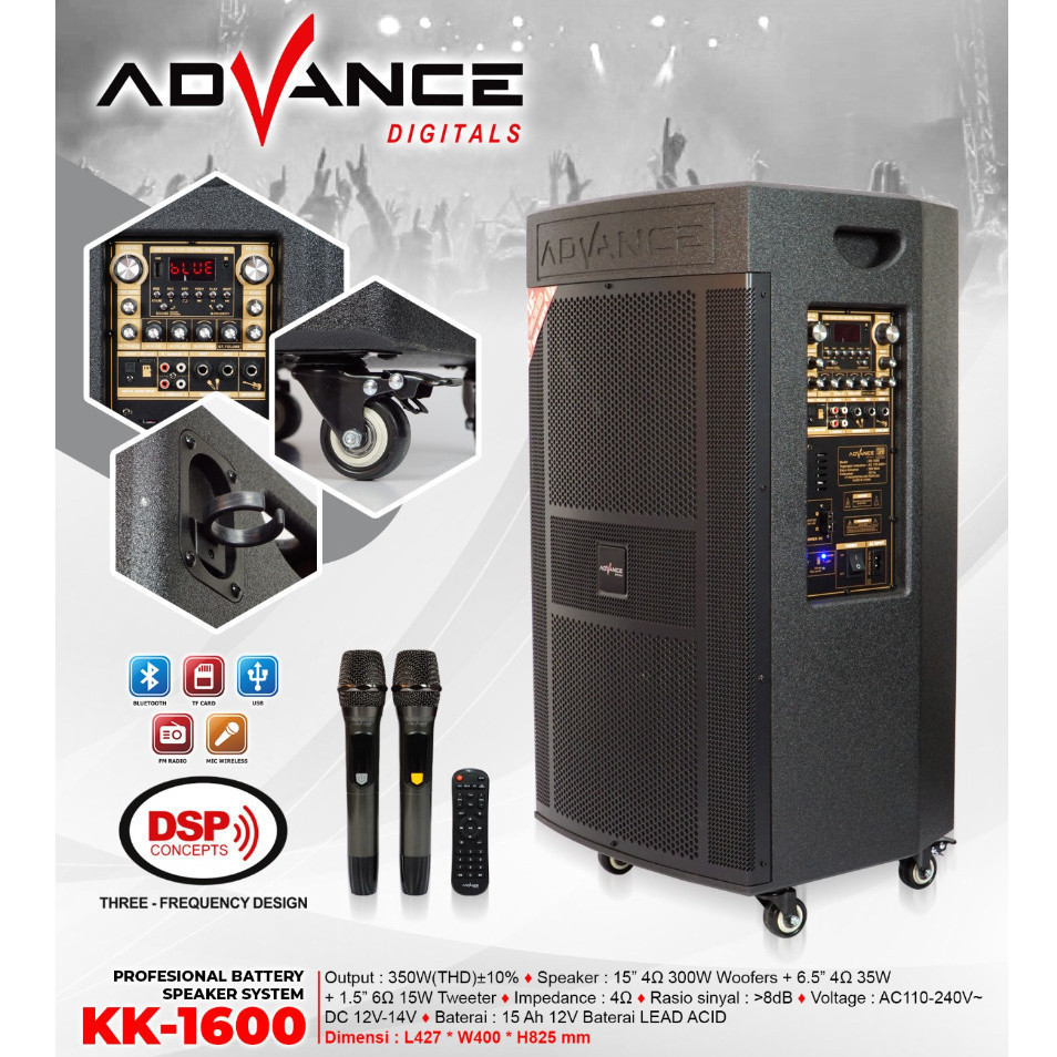 SPEAKER ADVANCE KK-1600 15" - KK1500 /Speaker Meeting / Speaker Besar / Speaker Acara Double Power