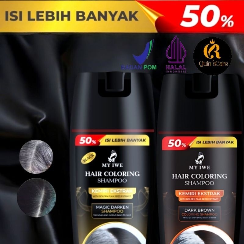 Shampoo Penghitam Uban My Iwe Hair Colouring Myiwe hair Coloring Shampoo Original | My iwe