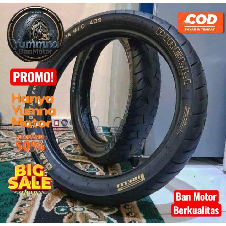 Pilihan SATU SET BAN PIRELLI DIABLO NOT BRIDGESTONE BATTLAX 80/90 DAN 90/90 RING 14 TUBLES VARIO BEA