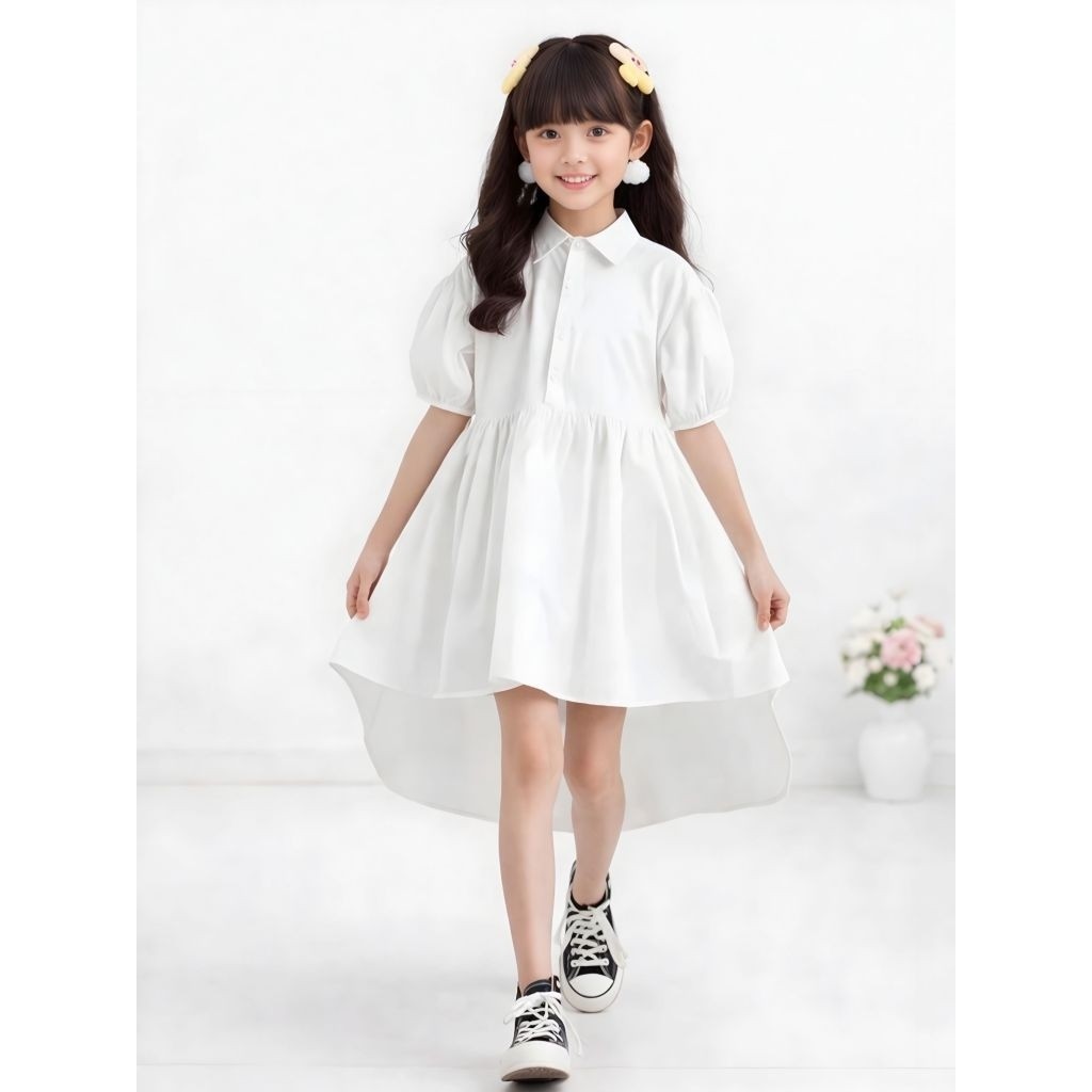 Dress Anak Pinguin Vanesangel Fashion Baju Anak Simple Pakaian Anak Jalan-Jalan Ro