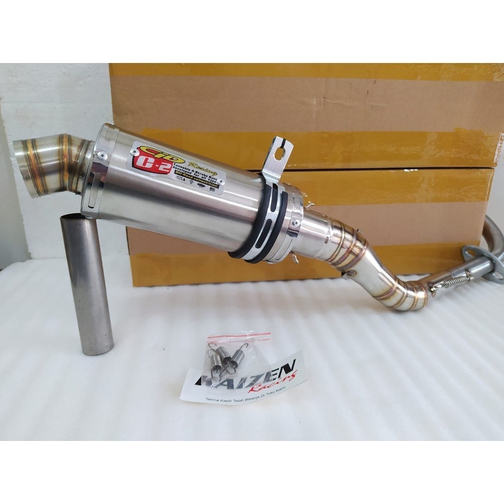 Knalpot CLD Racing C2 Fullset Pnp Supra X 110 125 Helm in Astrea Grand C70 Blade Karisma Absolute Re
