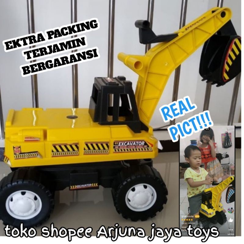 BISA CODMainan Truck Excavator Bisa Di Naiki| MAINAN MOBIL DORONG ANAK EXCAVATOR BEKO BESAR