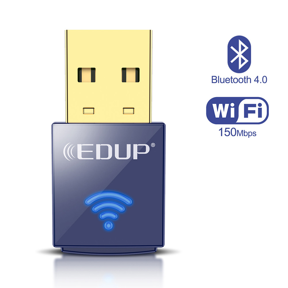 EDUP Mini WiFi Adapter 150Mbps WiFi Wireless Network Card Bluetooth40 USB20 WiFi Ethernet Stable Sig