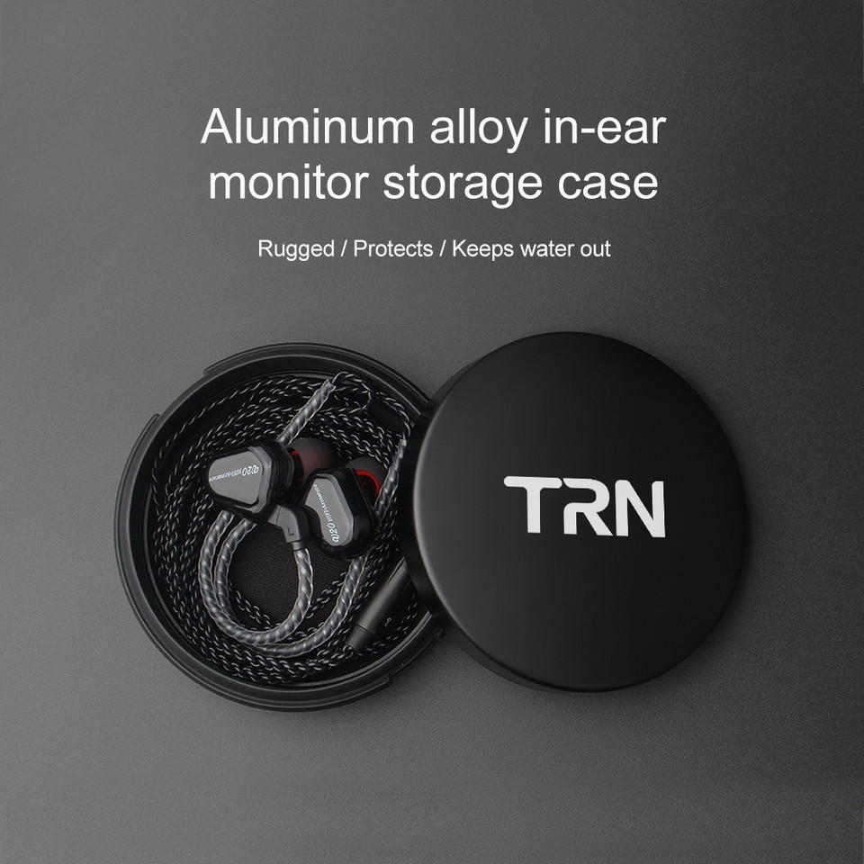 TRN Earphone Metal Box Customizable logo High-end  Earphone Storage box Anti-pressure Portable Earph