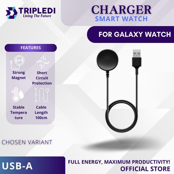 (Digital Aksesoris Shop) TRIPLEDI Wireless Charger For Samsung Galaxy Watch Active 1 2 3 4 5 6 7 Ult