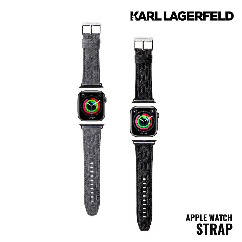 Universal Strap for Apple Watch KARL LAGERFELD Saffiano Mono