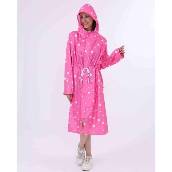 Jas Hujan Wanita Gamis 82011 Muslimah Hijabers Terusan Mantel Motif Polkadot Onde -