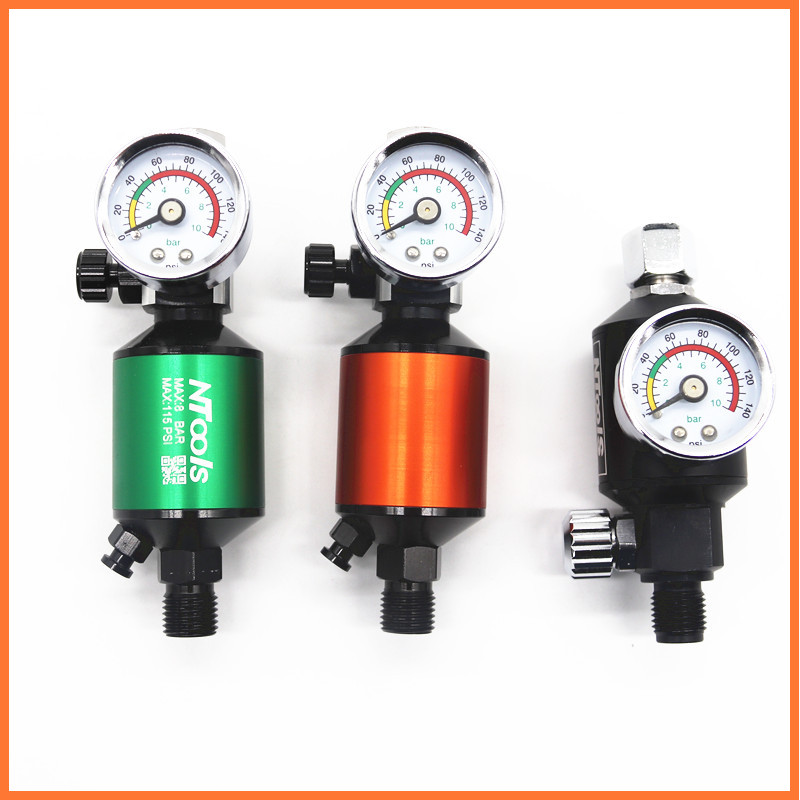 Air Regulator with Air Filter Spray Gun Air Regulator Gauge Air Spray In-Line Water Trap Filter Tool
