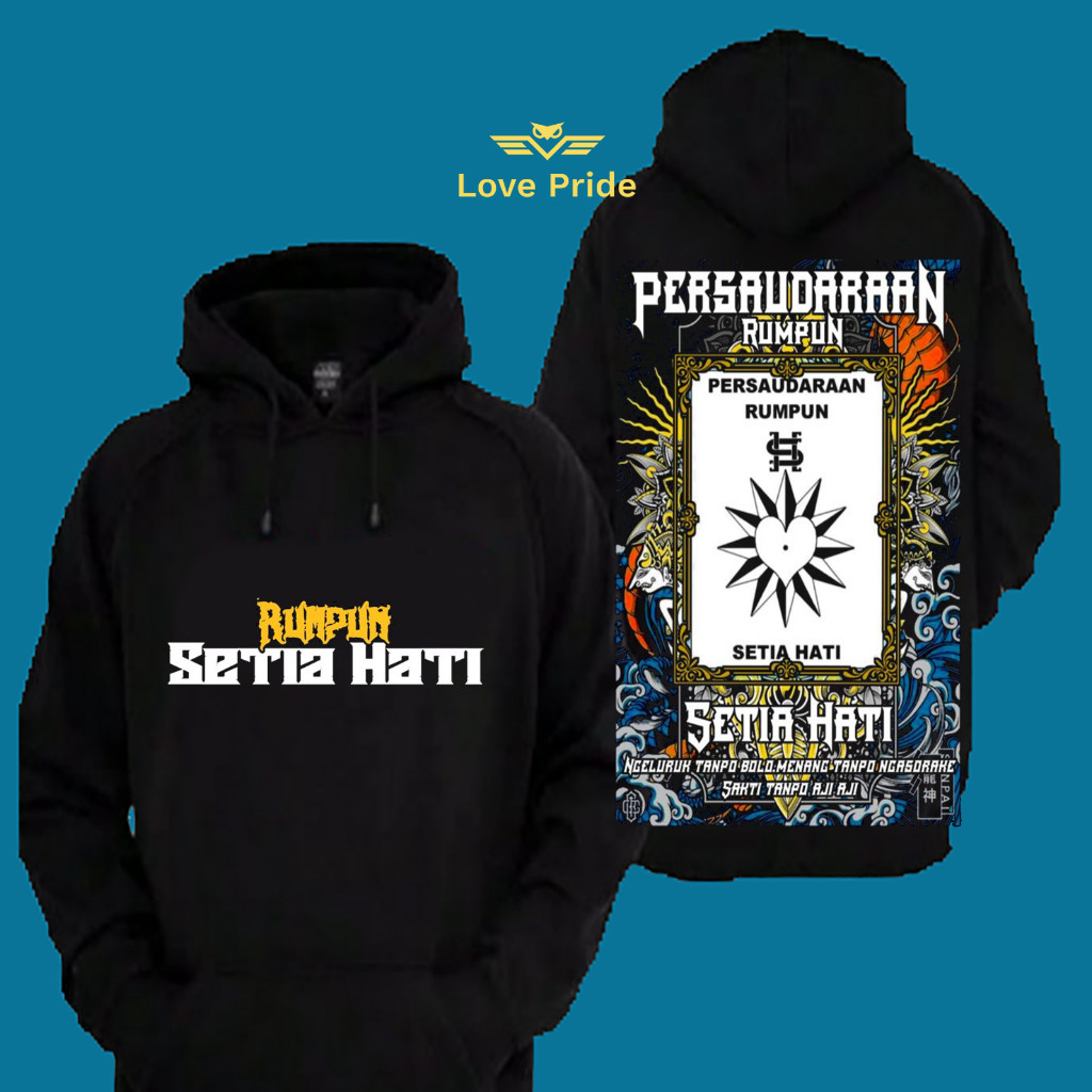 Sweater Hoodie Distro PRSH Setia Hati Rumpun Sakti Tanpo Aji Aji Premium Terbaru