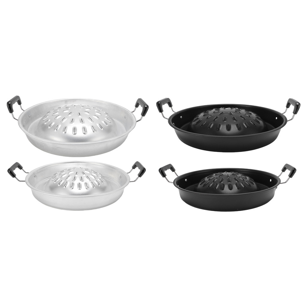 Thai BBQ Grill Pan 2 in 1 Non Stick Even Heating Aluminum Hot Pot Grill arcoal Pan For Gas Stove Can
