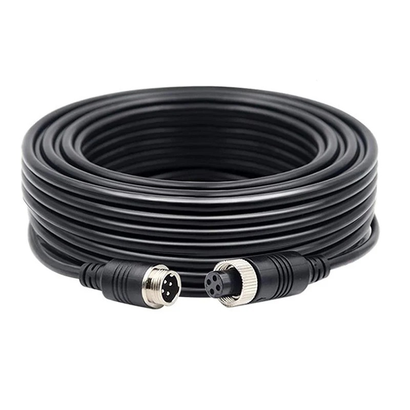 4 PIN Car Aviation Extension Cable Video and Auo Car CCTV Camera Connection Cords for Truck Bus MDVR