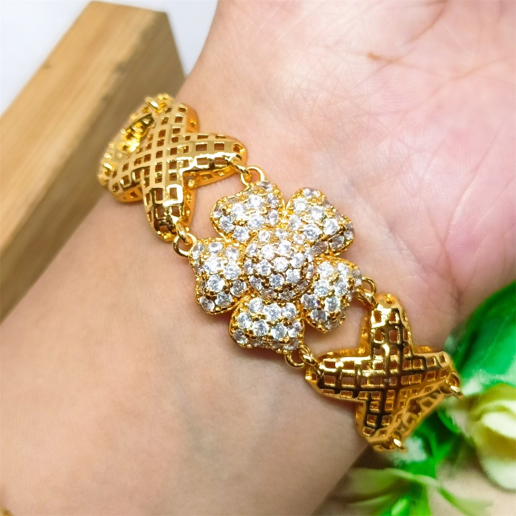 Gelang Kendari Dubai India Xuping Ori Gelang Dewasa Plat Balok Bahan Premium Terbaru Import Perhiasa