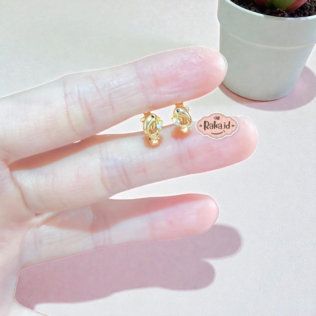 Anting Giwang Bulat Anak Motif Lumba Dolphin Lucu Stylish Favorit Anak 2210