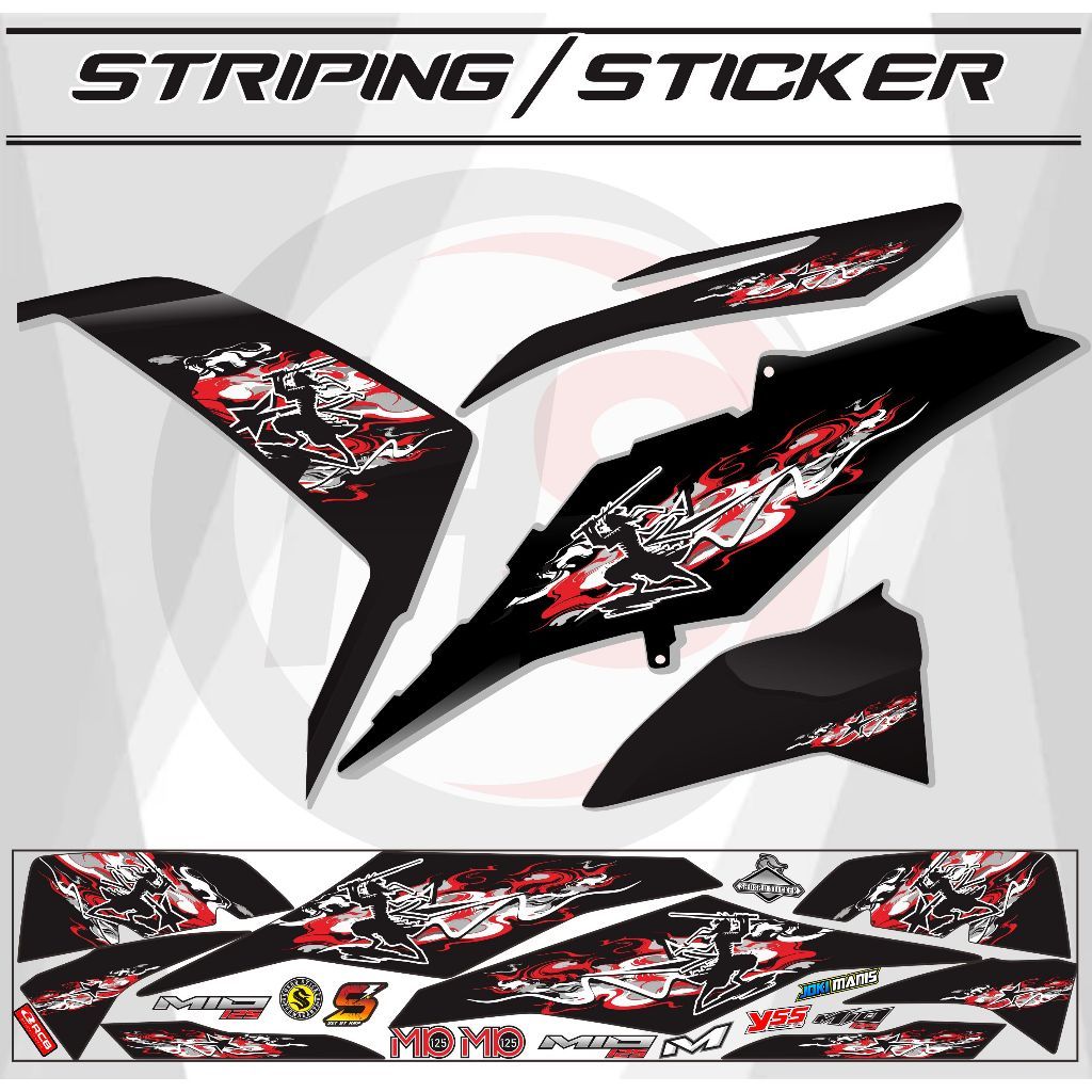 VARIASI STIKER MOTOR MIO M3 125 VARIASI STRIPING MOTOR MIO M3 MIO Z VARIASI STICKER H3