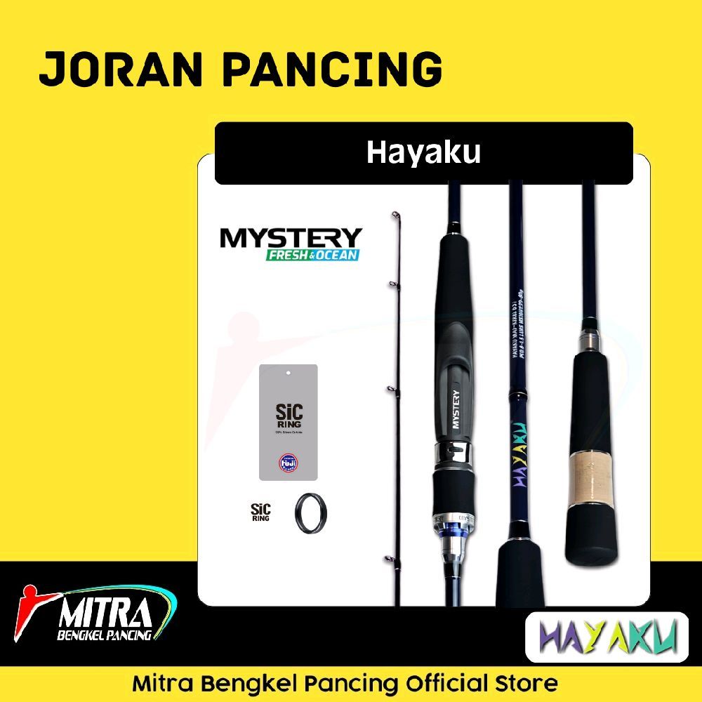 Joran Hayaku Mystery Spinning Fuji SIC One Piece Jigging Rod Joran Pancing Original