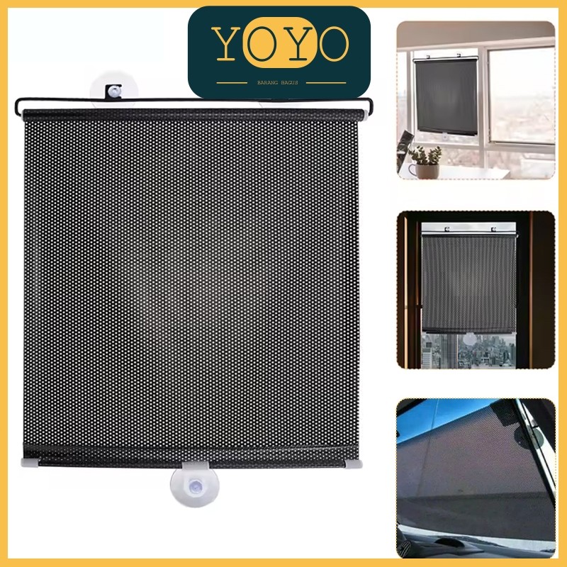 Perlindungan Panas Matahari dari Jendala Mobil atau Rumah / Sunshield Roll Pelindung Panas Dashboard