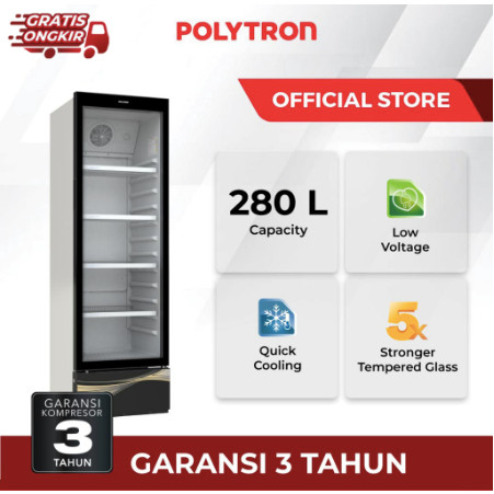 POLYTRON Showcase Fastcool Borderless SCN 237 280L/SCN-237/SCN 237/POLYTRON SHOWCASE PENDINGIN/SHOWC
