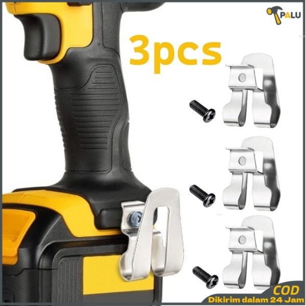 Isi 3pcs Belt Klip Kait Bor Impact Wrench Clip Belt Bor Cordless Belt Clip Bor Belt Clip Impact