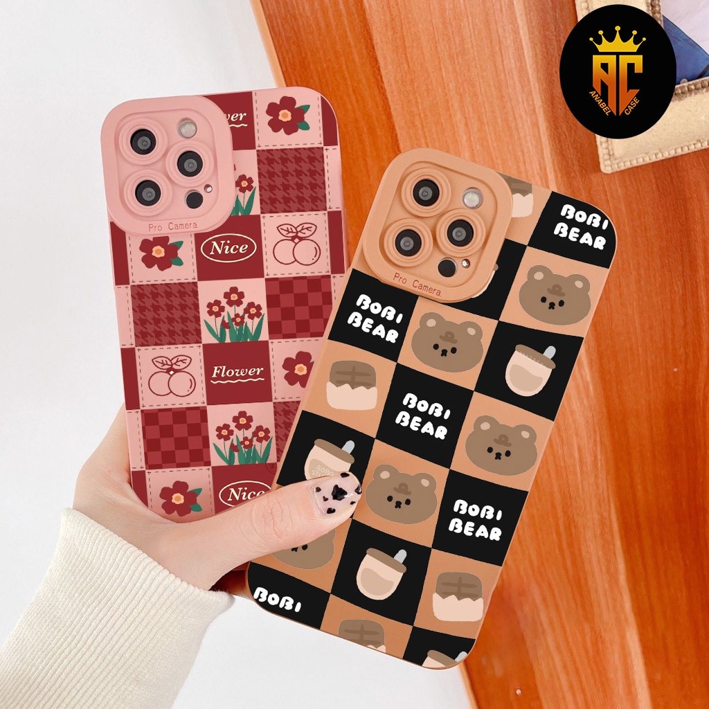 [AMCiPo66] SOFTCASE PRO KAMERA FOR iPone 7/8/X/XS/XR/11/12/13/PRO/PROMAX/13 MINI MOTIF KOTAK CUTE AE