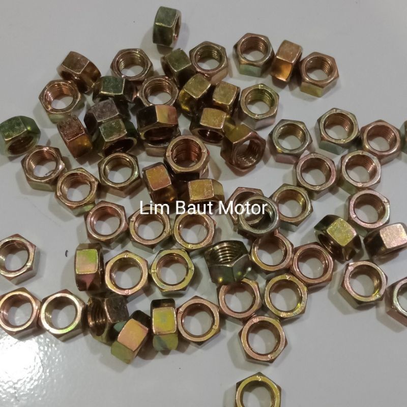 Mur baut 14 atau 10mm kuning 100pcs