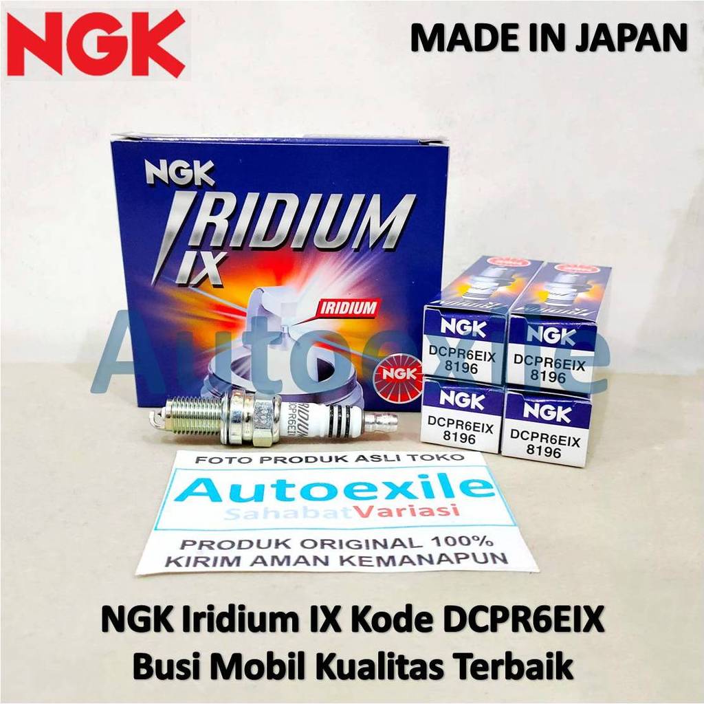 Busi Mobil Asli NGK IRIDIUM IX DCPR6EIX Original Car Spark Plugs All New Ertiga Baleno Carry Pickup 