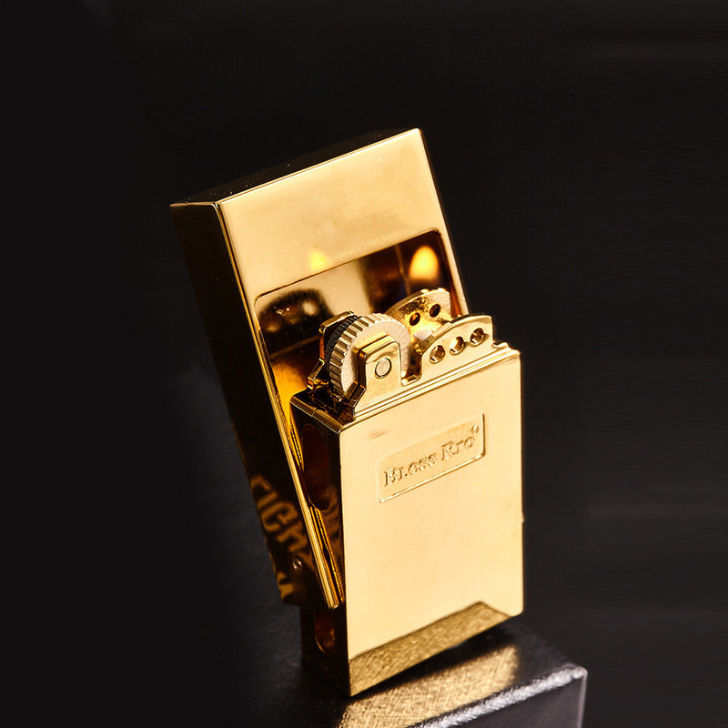 New Retro Elegant Pull Style Internet Celebrity Grinding Wheel Lighter Old-Fashioned Trench Open Fla