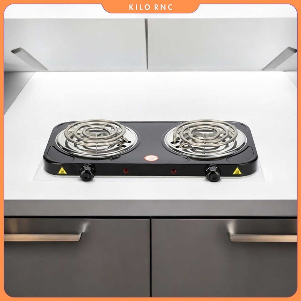 Kompor Listrik 2 Tungku Adjustable 5 Gear Coil Hot Plate 2000W - JX-2020B