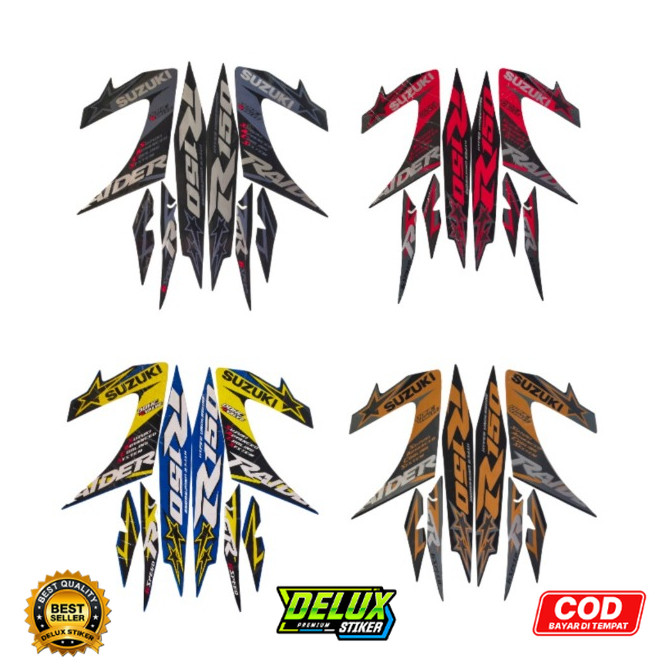 sticker striping list body motor suzuki Raider 2014 thailand satria f 150