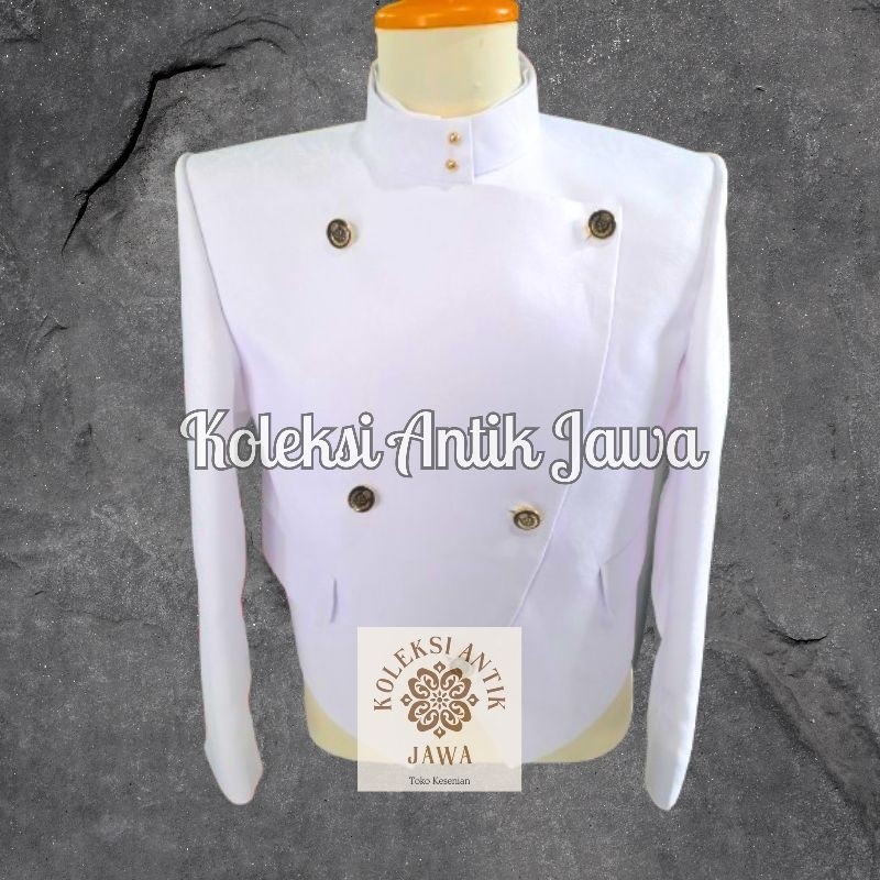 Beskap Solo Krowok Alusan Putih